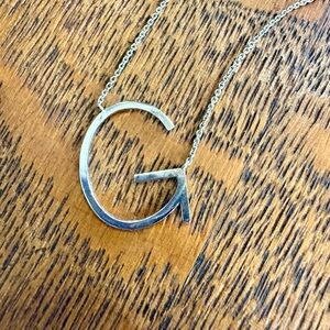 Silver Initial 'G' Necklace